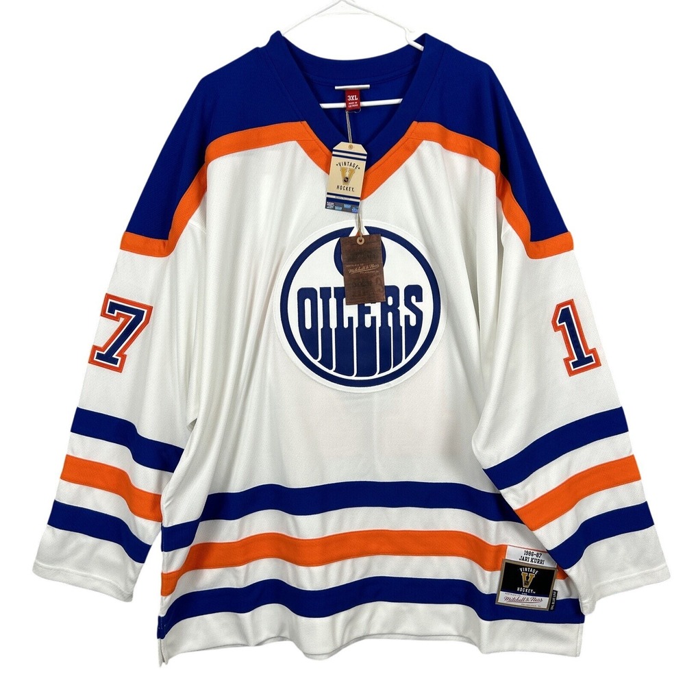 Mitchell & Ness Edmonton Oilers Jari Kurri 1986-87 Jersey Mens 3XL White New‎